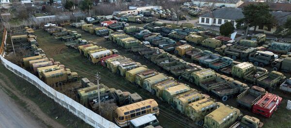 Военная техника, которая ранее входила в состав военно-морских сил Украины, в Севастополе. - Sputnik Абхазия