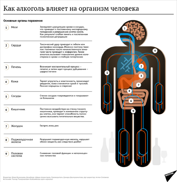Как алкоголь влияет на организм - Sputnik Абхазия