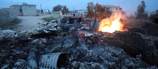 Российский самолет Су-25 сбит в субботу в сирийской провинции Идлиб Российский самолет Су-25 сбит в субботу в сирийской провинции Идлиб - Sputnik Аҧсны