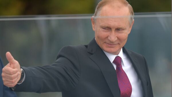 Президент РФ В.Путин посетил парк Зарядье в Москве - Sputnik Абхазия