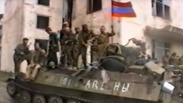 Кадр из фильма Грузино-абхазская война 1992-93 г. Армянский батальон - Sputnik Абхазия