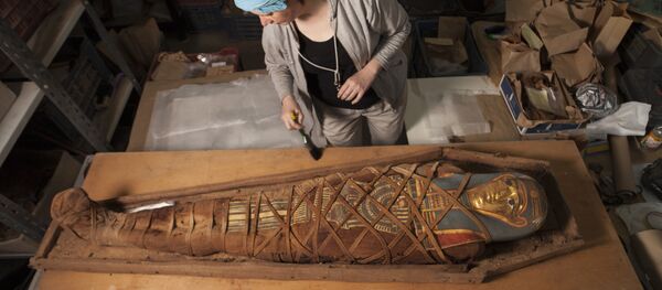 Экспедиция ЦЕИ РАН нашла мумию с золотой маской в Фаюмском оазисе - Sputnik Абхазия