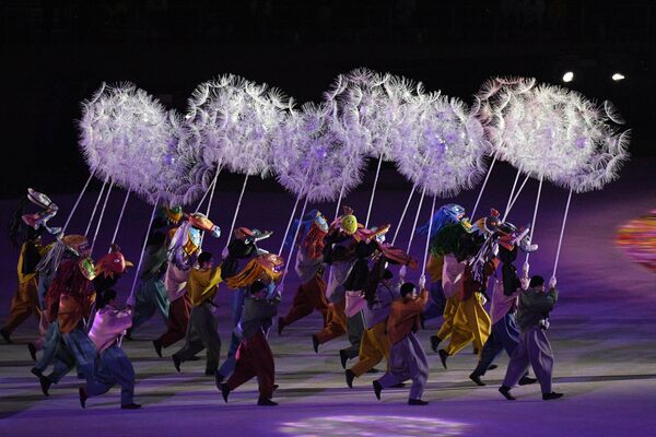 Участники церемонии закрытия XXIII зимних Олимпийских игр в Пхенчхане - Sputnik Абхазия
