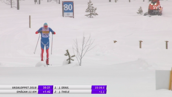 Призер Олимпийских игр 2010 года немецкий лыжник Тим Чарнке вышел на старт 90-километровой гонки Васалоппет, которая проходила в Швеции, в форме сборной России - Sputnik Абхазия