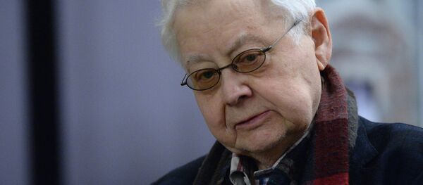 Художественный руководитель МХТ имени А.П. Чехова Олег Табаков на презентации книги Марина Голуб в жизни, театре, кино. Воспоминания друзей. Художественный руководитель МХТ имени А.П. Чехова Олег Табаков на презентации книги Марина Голуб в жизни, театре, кино. Воспоминания друзей. - Sputnik Абхазия
