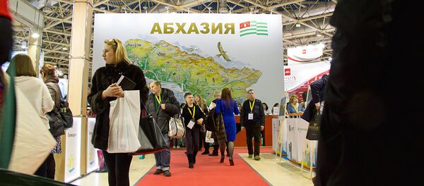 Стенд Абхазии на выставке Mitt в Москве Стенд Абхазии на выставке Mitt в Москве - Sputnik Абхазия