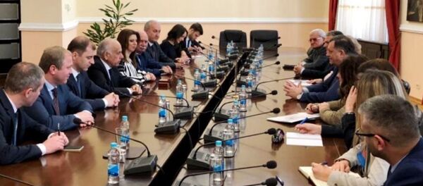 Абхазская делегация встретилась с Президентом Республики Сербской Милорадом Додиком Абхазская делегация встретилась с Президентом Республики Сербской Милорадом Додиком - Sputnik Абхазия