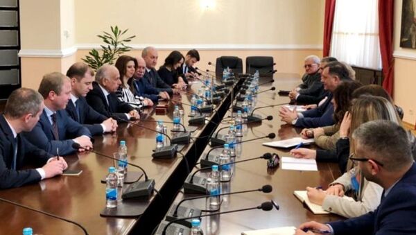 Абхазская делегация встретилась с Президентом Республики Сербской Милорадом Додиком - Sputnik Абхазия