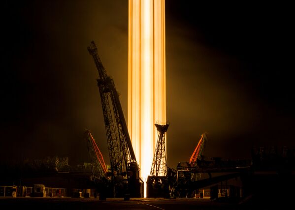 Старт космического корабля Союз-МС-08 с космодрома Байконур, Казахстан - Sputnik Абхазия
