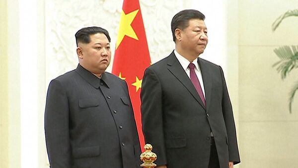 Встреча Ким Чен Ына и Си Цзиньпина в Пекине - Sputnik Абхазия
