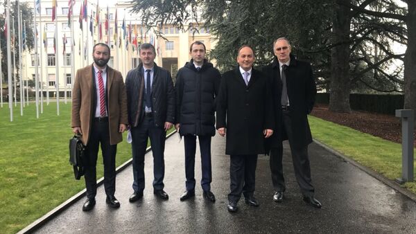 Абхазская делегация на Женевских дискуссиях - Sputnik Абхазия