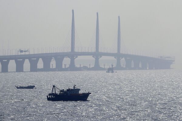 Морской мост Мост Гонконг-Чжухай-Макао в Китае - Sputnik Абхазия