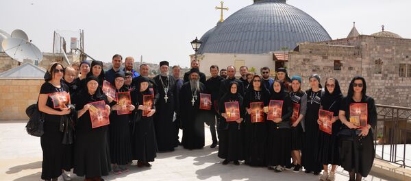 Паломники из Абхазии посетили Иерусалимский Патриархат Паломники из Абхазии посетили Иерусалимский Патриархат - Sputnik Абхазия