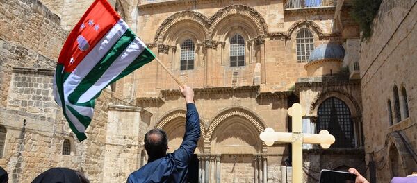 Абхазские паломники в пути от Претории к Голгофе - Sputnik Абхазия