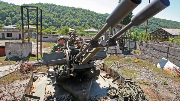 Военнослужащие артиллеристско-зенитного полка вооруженных сил Абхазии. - Sputnik Абхазия
