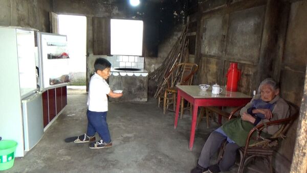 Китаянка с ампутированными руками и ногами заботится о столетней матери - Sputnik Абхазия