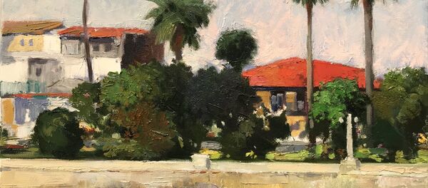 Батал Джапуа Сухумский бульвар. Этюд. Батал Джапуа Сухумский бульвар. Этюд. - Sputnik Абхазия