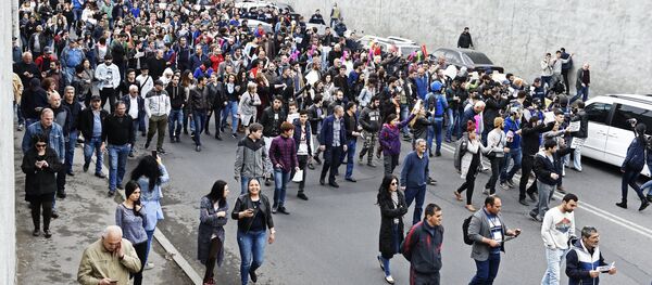 Акция протеста оппозиции в Ереване Акция протеста оппозиции в Ереване - Sputnik Абхазия