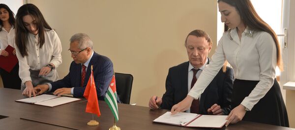 Встреча в АГУ с китайской делегацией Встреча в АГУ с китайской делегацией - Sputnik Аҧсны