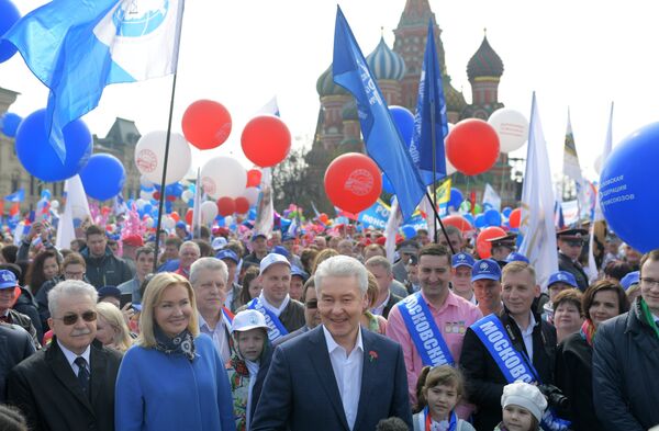 Первомайская демонстрация на Красной площади - Sputnik Абхазия