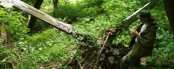 Обломки вертолета МИ-8 сбитого во время Отечественной войны народа Абхазии 1992-1993 годов в селе Лата Обломки вертолета МИ-8 сбитого во время Отечественной войны народа Абхазии 1992-1993 годов в селе Лата - Sputnik Абхазия