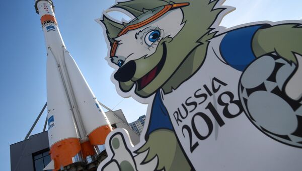 Фигура талисмана чемпионата мира по футболу 2018 в России волка Забиваки - Sputnik Абхазия