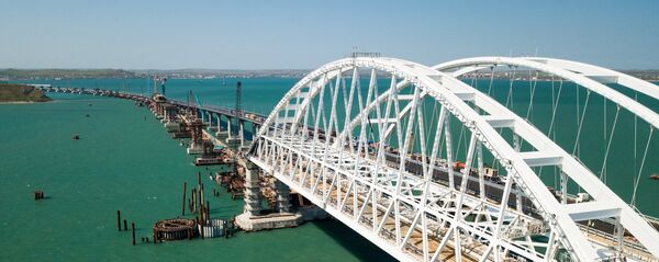 Строительство Крымского моста и автомобильных подходов со стороны Краснодарского края. - Sputnik Аҧсны