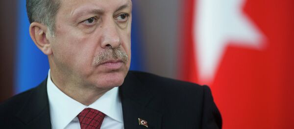 Премьер-министр Турции Реджеп Тайип Эрдоган во время совместной с президентом России Владимиром Путиным Премьер-министр Турции Реджеп Тайип Эрдоган во время совместной с президентом России Владимиром Путиным - Sputnik Аҧсны