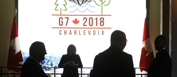 Логотип саммита G7 в Квебеке, Канада. Архивное фото - Sputnik Абхазия