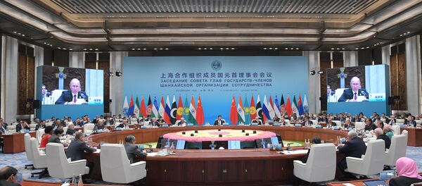 Президент РФ В. Путин на саммите ШОС в Китае. День второй Президент РФ В. Путин на саммите ШОС в Китае. День второй - Sputnik Абхазия