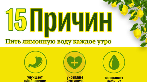 15 причин пить лимонную воду каждое утро - Sputnik Абхазия