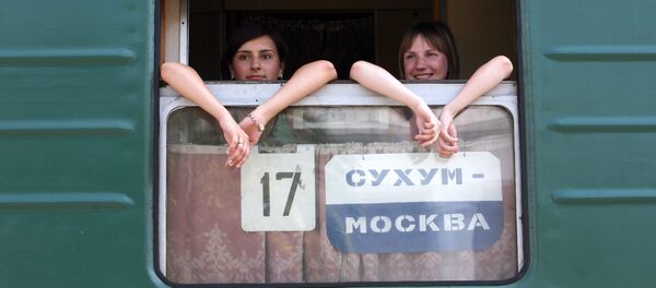 Пассажирки поезда сообщением Москва - Сухум Пассажирки поезда сообщением Москва - Сухум - Sputnik Абхазия