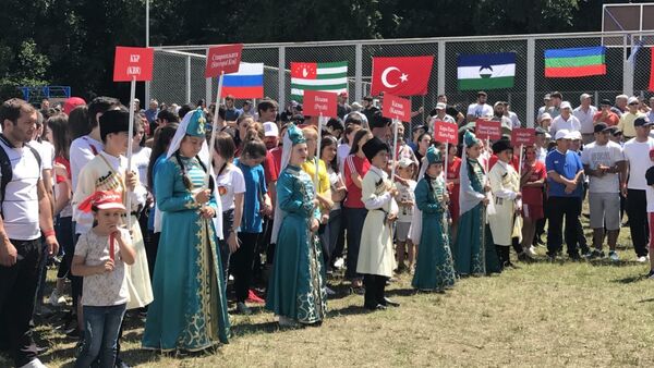 Игры народа Абаза в Карачаево-Черкесской Республике в рамках фестиваля Абаза - Sputnik Абхазия