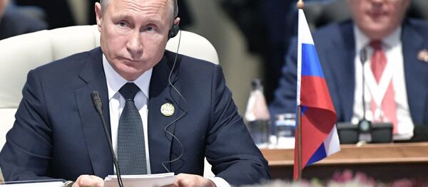 Президент РФ Владимир Путин во время встречи лидеров БРИКС в узком составе Президент РФ Владимир Путин во время встречи лидеров БРИКС в узком составе - Sputnik Абхазия