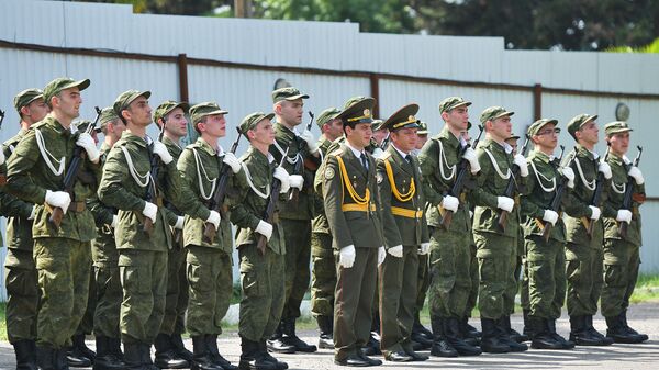 Призывники во время присяги в министерстве обороны Абхазии - Sputnik Абхазия