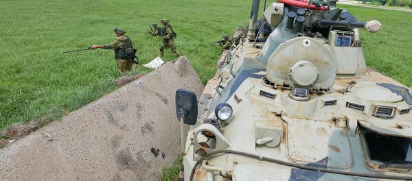 Тактические учения на российской военной базе в Абхазии Тактические учения на российской военной базе в Абхазии - Sputnik Абхазия