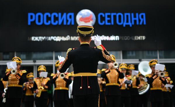 Выступление Центрального военного оркестра министерства обороны РФ в Международном информационном агентстве Россия сегодня - Sputnik Абхазия