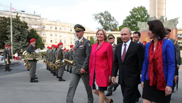 Рабочий визит президента РФ В. Путина в Австрию - Sputnik Абхазия