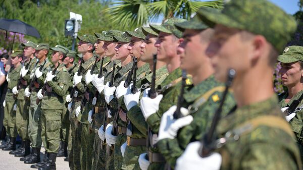 Принятие присяги курсантами, поступившими в военные вузы России - Sputnik Абхазия