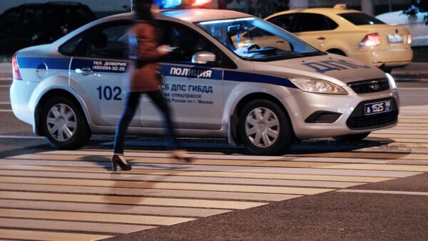 Автомобиль полиции на улице Москвы. - Sputnik Абхазия