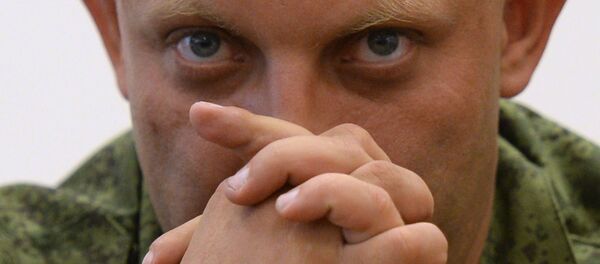 Новый премьер-министр ДНР Александр Захарченко на пресс-конференции в Донецкой областной государственной администрации - Sputnik Абхазия