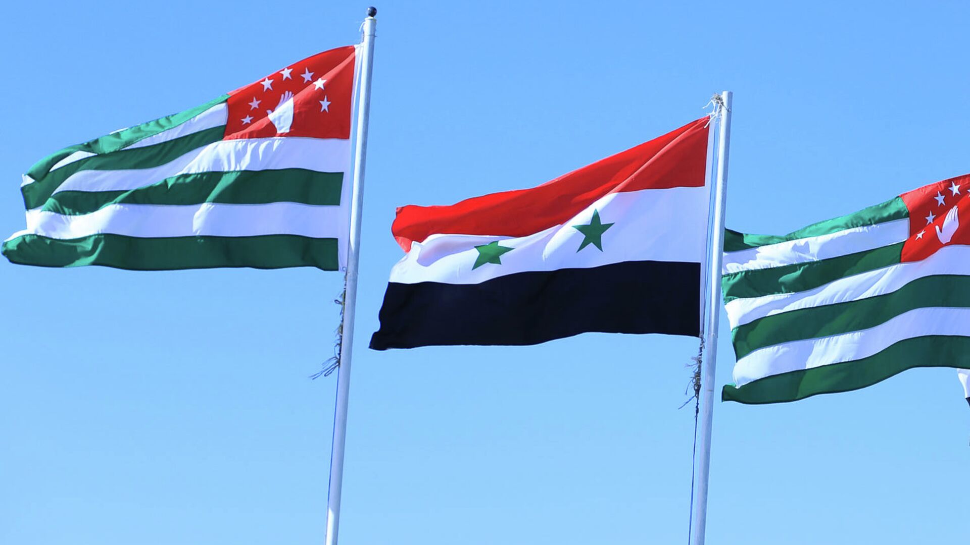 Флаги Сирии и Абхазии - Sputnik Абхазия, 1920, 11.04.2022