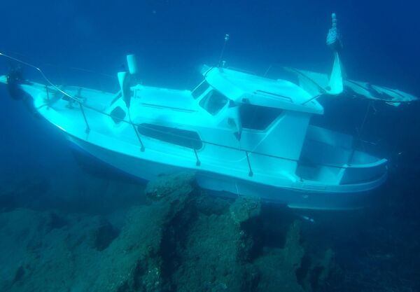 Турецкая лодка, перевозившая мигрантов, затонувшая у берегов греческого острова Самос - Sputnik Абхазия