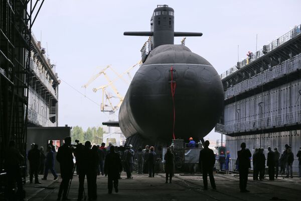 Торжественная церемония спуска на воду дизель-электрической подводной лодки Кронштадт проекта 677 Лада в Санкт-Петербурге - Sputnik Абхазия