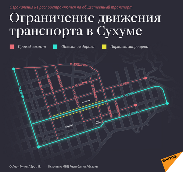 Ограничение движения транспорта в Сухуме - Sputnik Абхазия