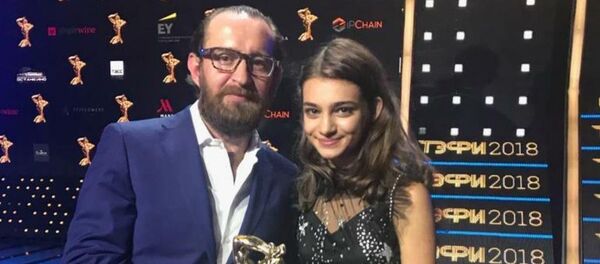 Константин Хабенский и Валерия Адлейба на церемонии вручения премии ТЭФИ Константин Хабенский и Валерия Адлейба на церемонии вручения премии ТЭФИ - Sputnik Абхазия