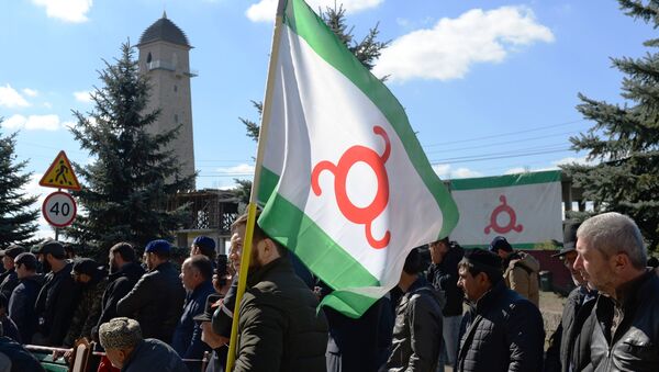 Митинг в Магасе против установления границы с Чеченской Республикой - Sputnik Абхазия
