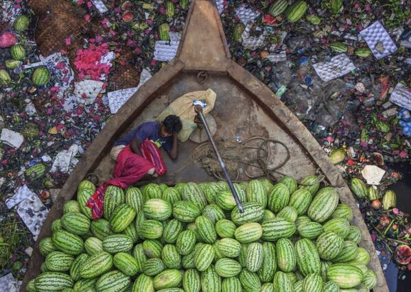 Снимок Floating life on river under pollution индийского фотографа Tapan Karmakar, победивший в номинации Highly Commended конкурса Environmental Photographer of the Year 2018 - Sputnik Абхазия