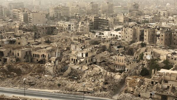 Разрушенные и поврежденные здания в Алеппо в результате военных действий - Sputnik Аҧсны