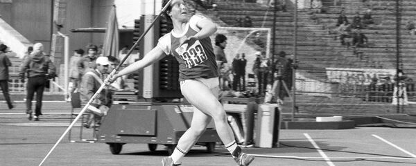 Кандидат в члены сборной олимпийской команды СССР по легкой атлетике Саида Гунба (метание копья Кандидат в члены сборной олимпийской команды СССР по легкой атлетике Саида Гунба (метание копья - Sputnik Абхазия